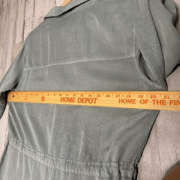 Sanctuary Light Weight Long Roll Tab Sleeves Shirt Jacket Tie Waist Shacket Sz S - Picture 6 of 7